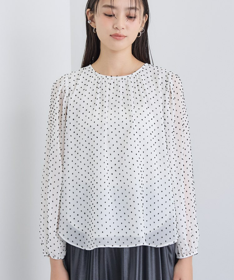 【袖コンシャス】シアードットブラウス18