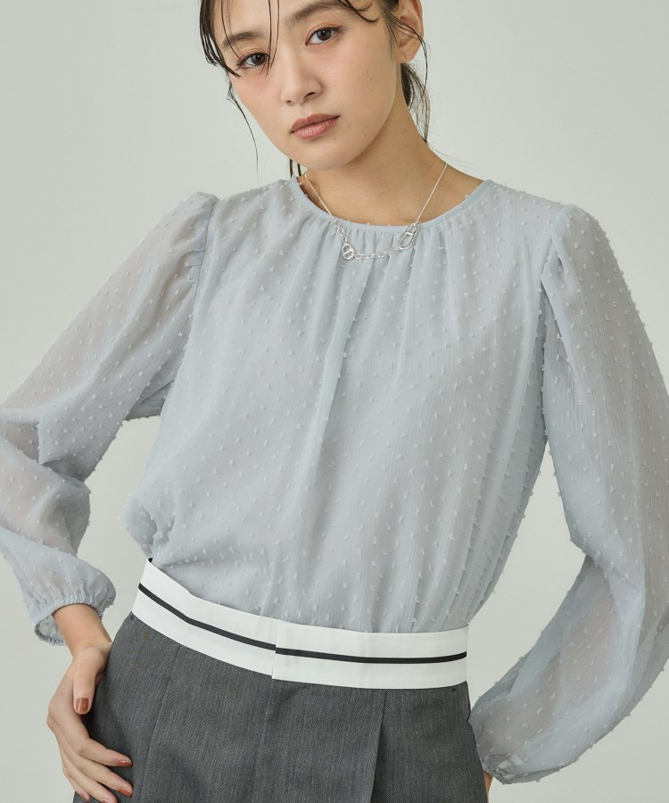 【袖コンシャス】シアードットブラウス1