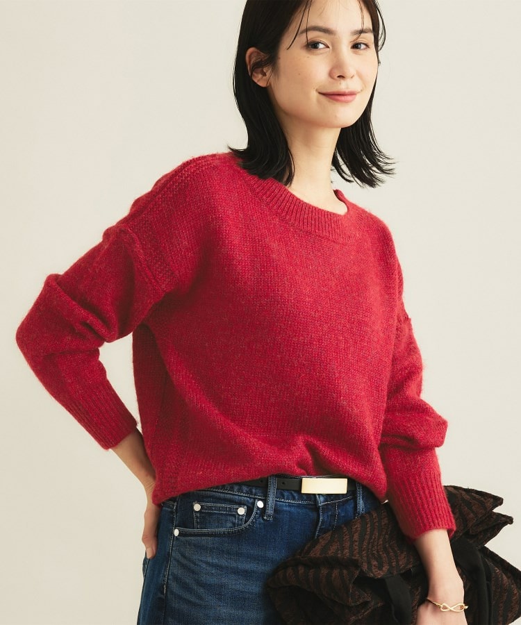 ◆【大人ラメ】パフスリーブ ヘアリーニット