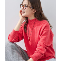 【カシミヤ混】ミドルゲージ ハイネックニット