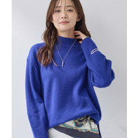 【カシミヤ混】ミドルゲージ ハイネックニット