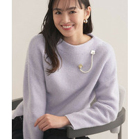 【洗える／大人ラメ】カラーMIXボトルネックニット