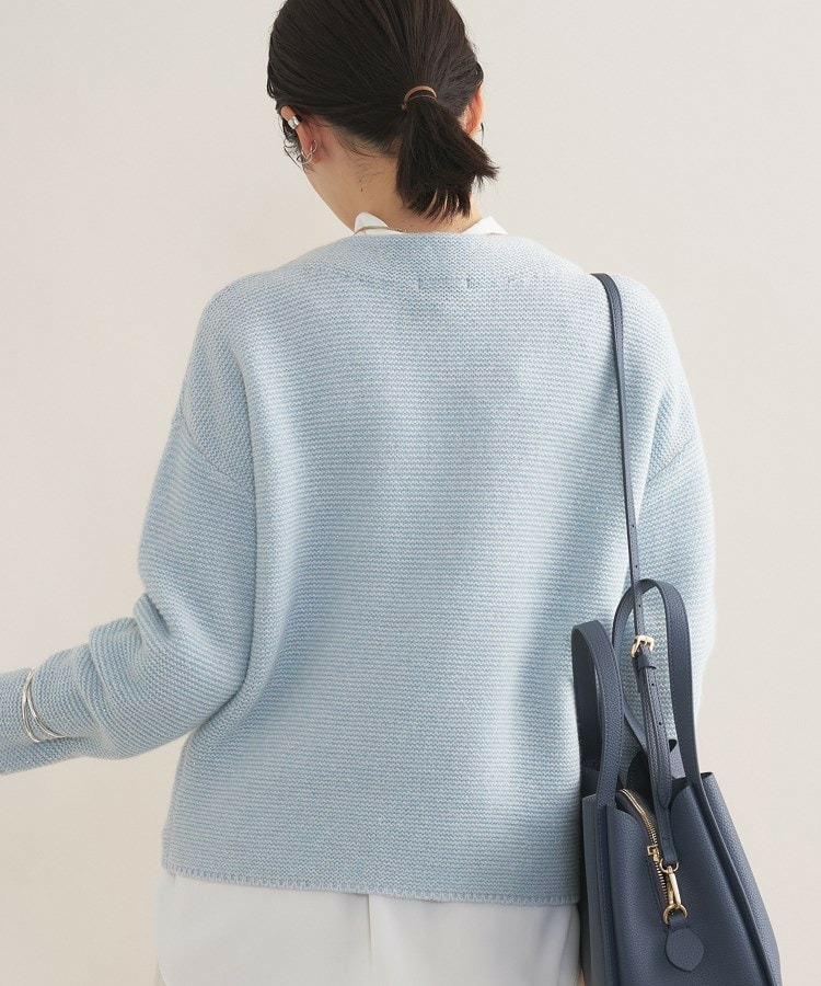 【洗える/大人ラメ】カラーMIXボトルネックニット12