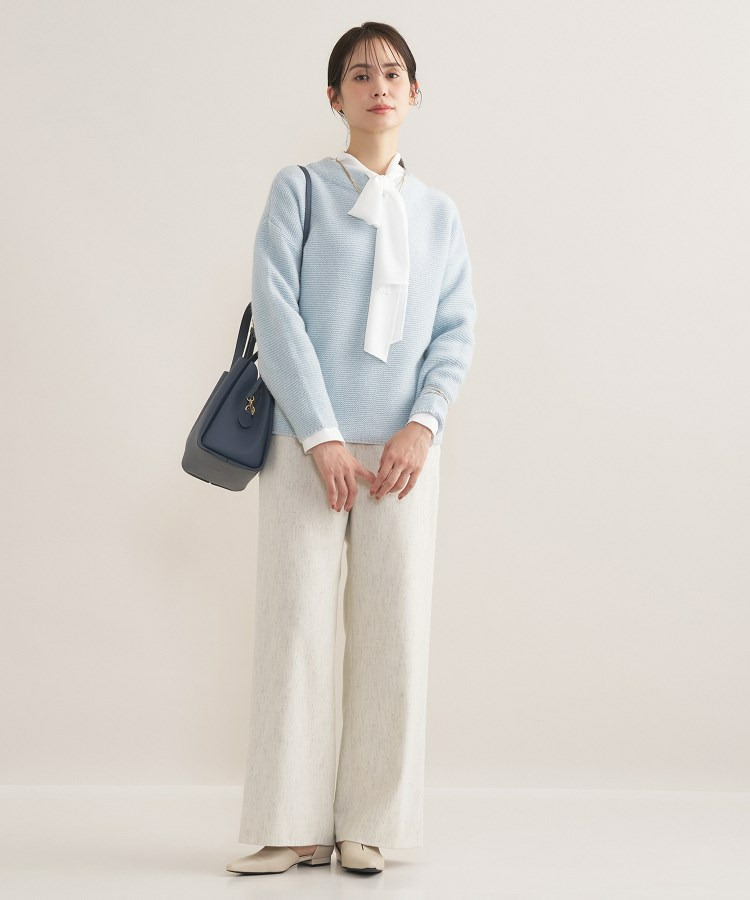 【洗える/大人ラメ】カラーMIXボトルネックニット13