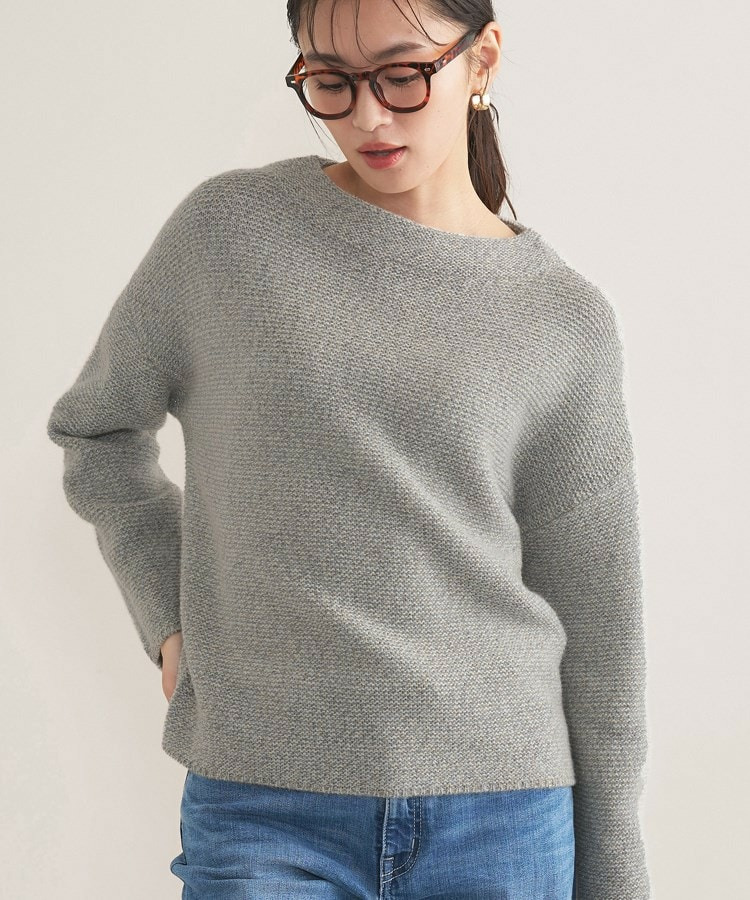 【洗える/大人ラメ】カラーMIXボトルネックニット4