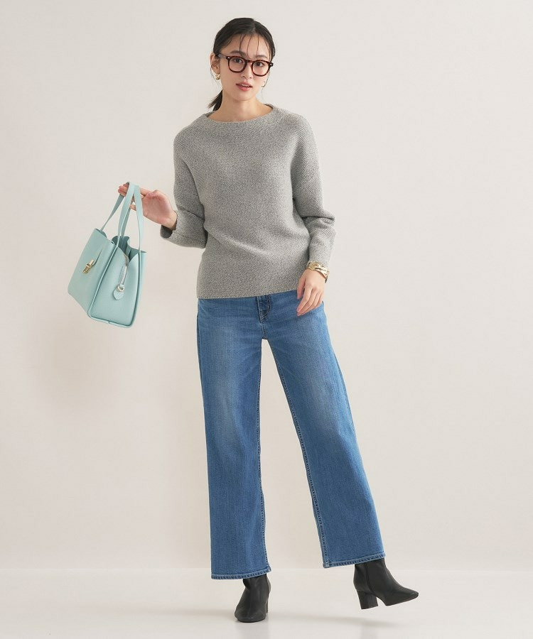 【洗える/大人ラメ】カラーMIXボトルネックニット5