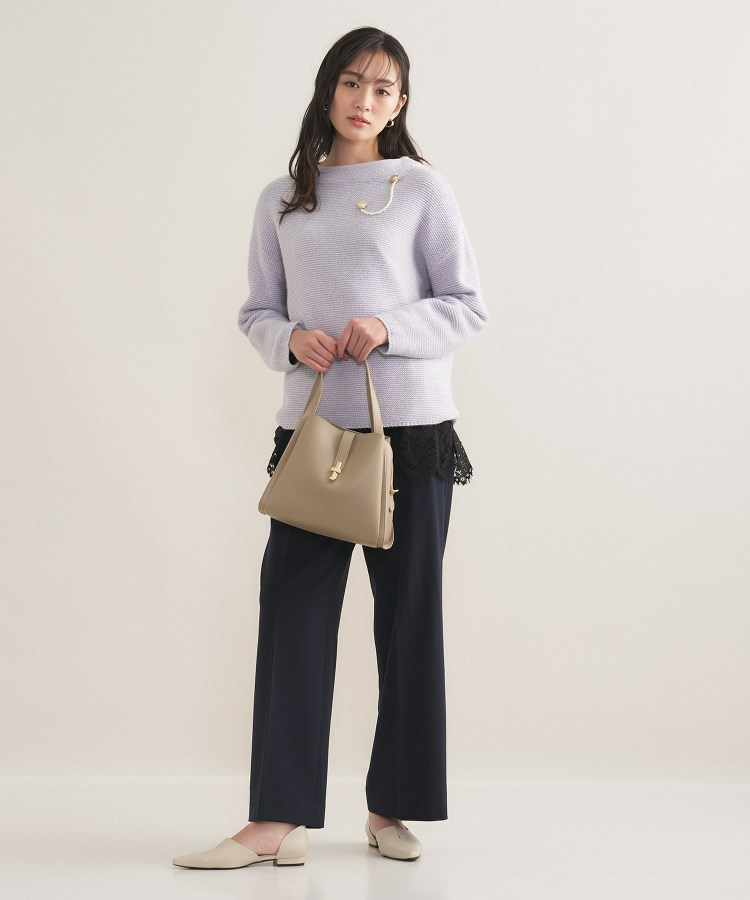 【洗える/大人ラメ】カラーMIXボトルネックニット8