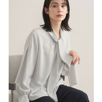 【セレモニー／洗える】ジョーゼットボウタイブラウス