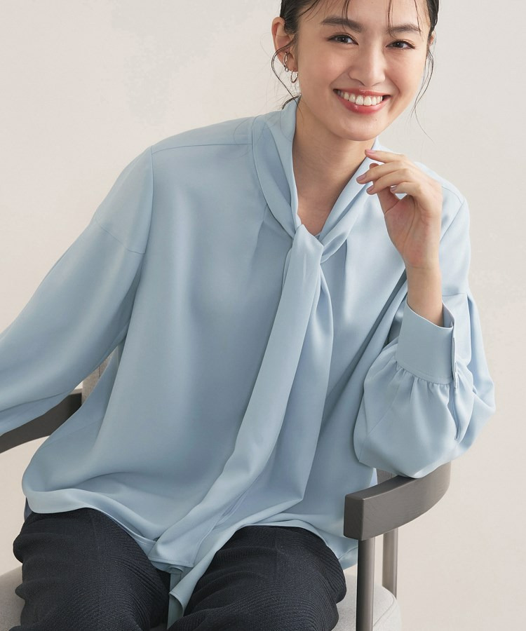 【セレモニー/洗える】ジョーゼットボウタイブラウス10