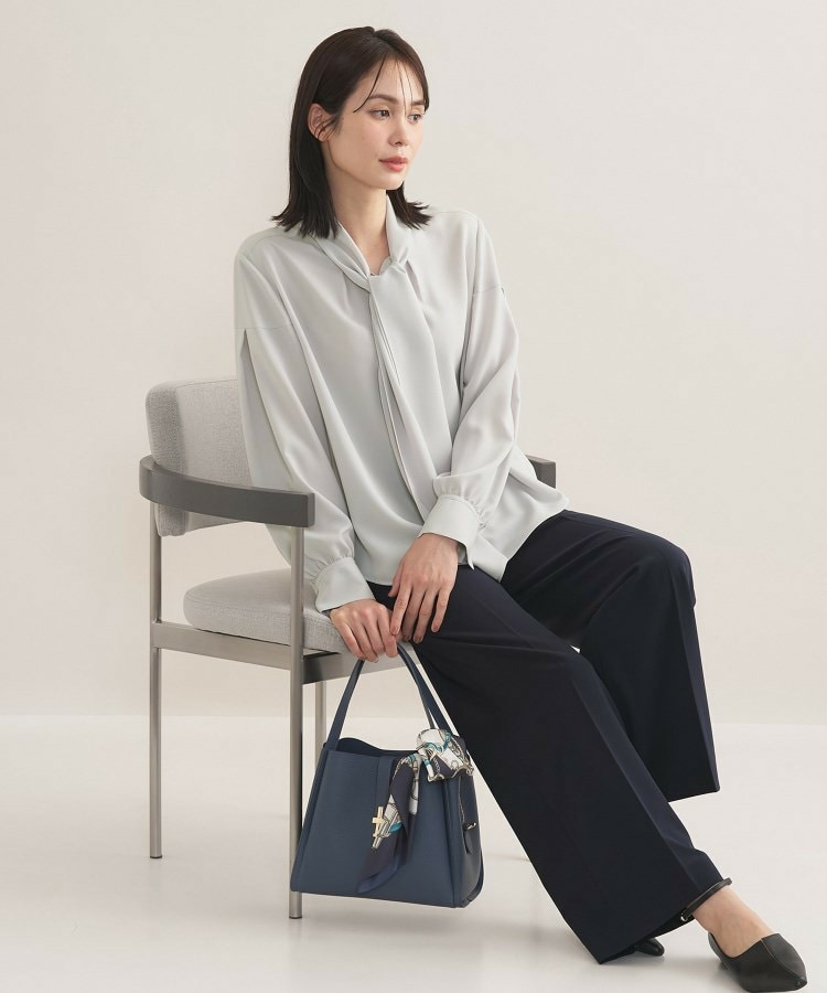 【セレモニー/洗える】ジョーゼットボウタイブラウス7