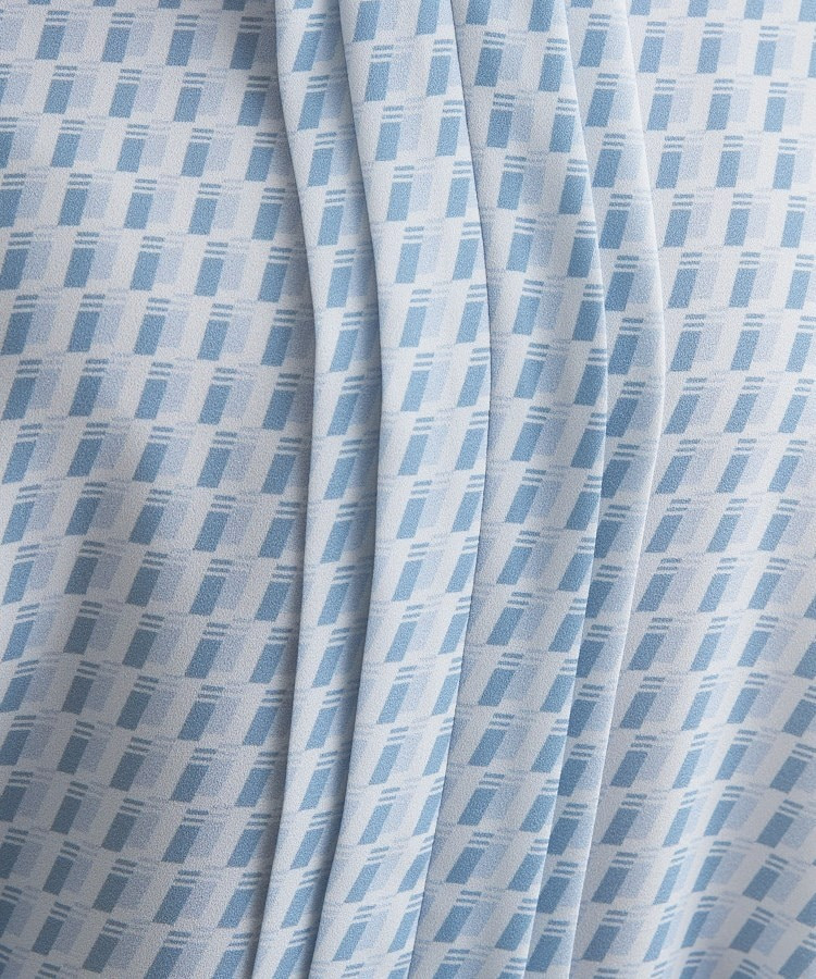 【セレモニー/洗える/透けにくい】ジオメ柄プリントブラウス14