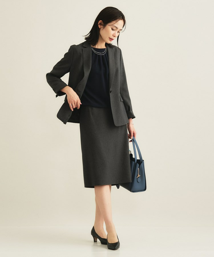 【セレモニー/洗える/透けにくい】ダイヤ柄プリントブラウス17