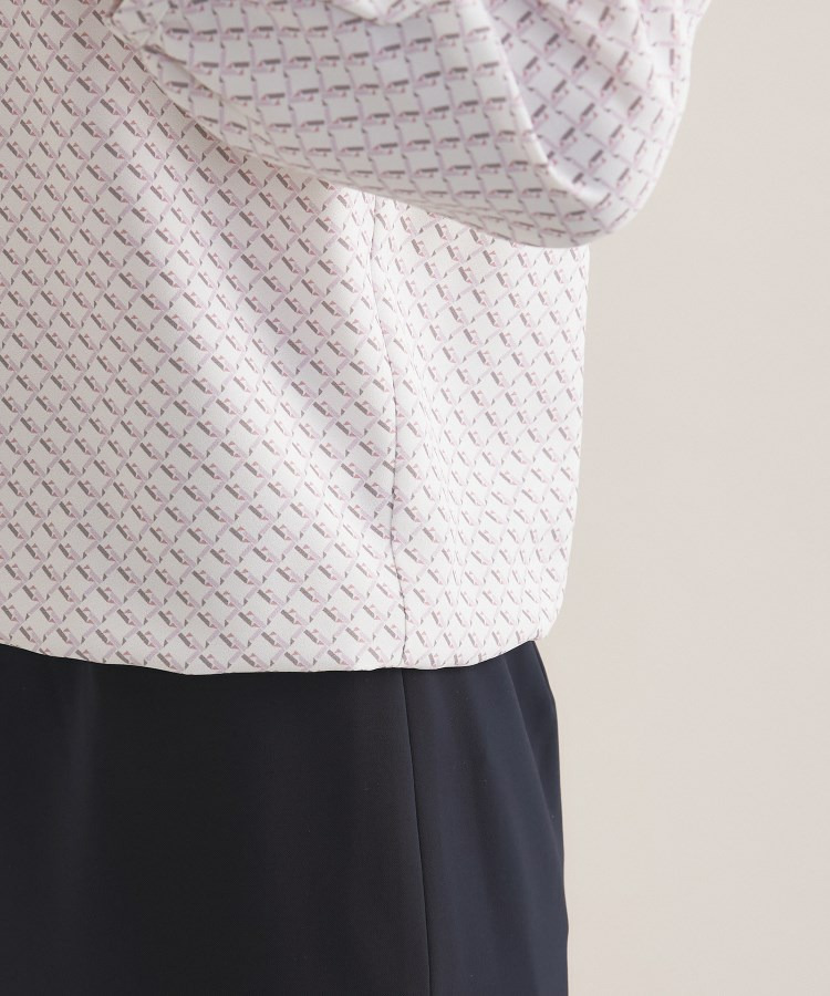 【セレモニー/洗える/透けにくい】ダイヤ柄プリントブラウス25