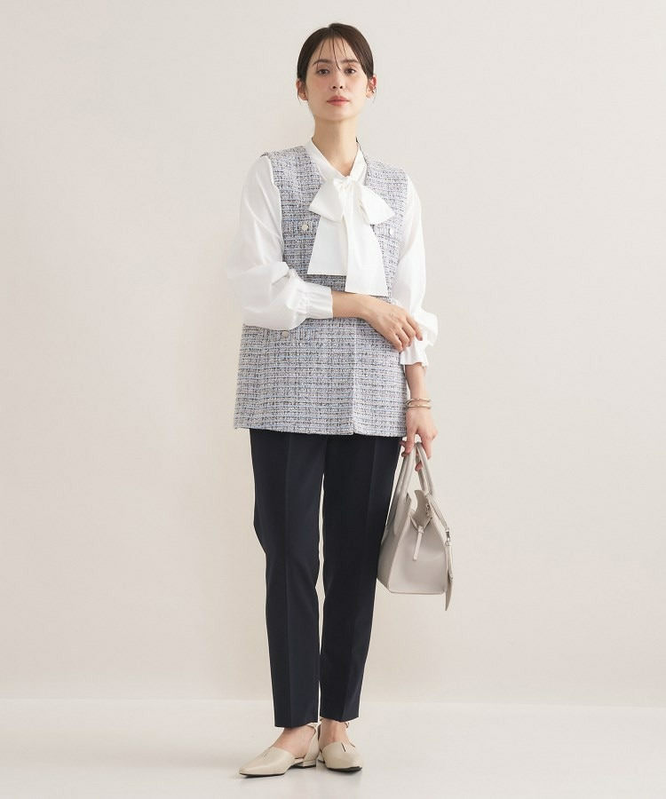 【2点セット/洗える/セレモニー】ツイードジレ&ボウタイブラウス14