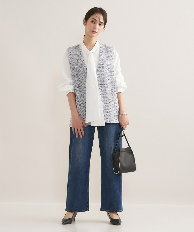 【2点セット/洗える/セレモニー】ツイードジレ&ボウタイブラウス15