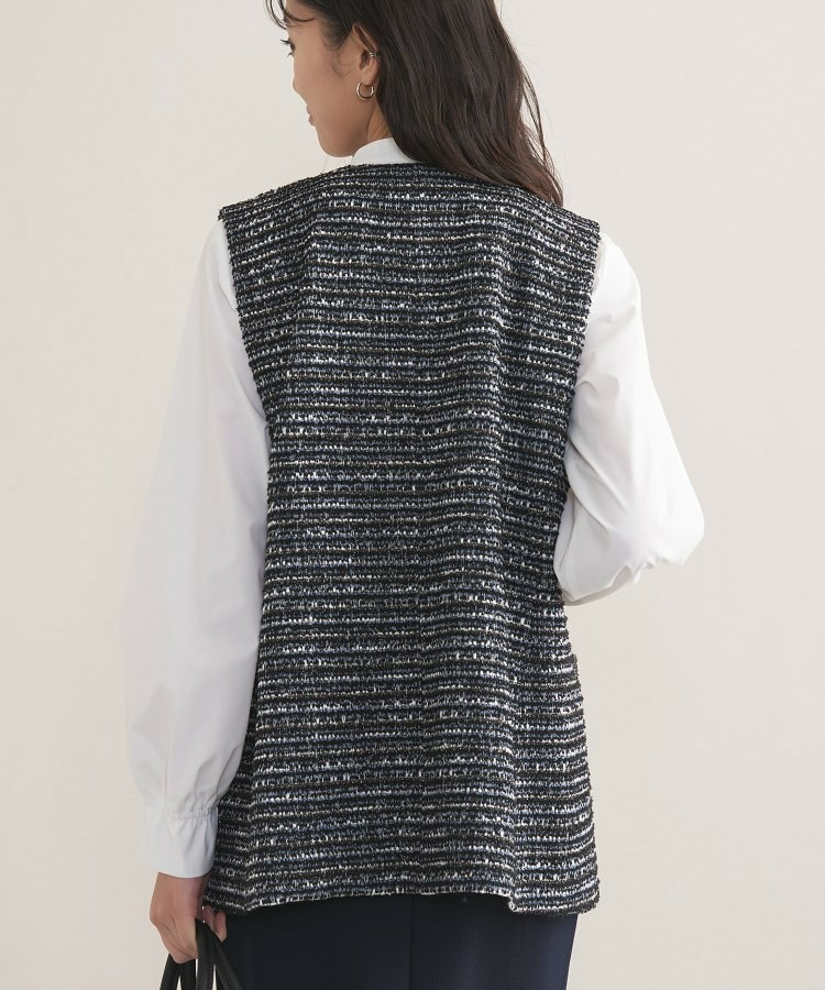 【2点セット/洗える/セレモニー】ツイードジレ&ボウタイブラウス19