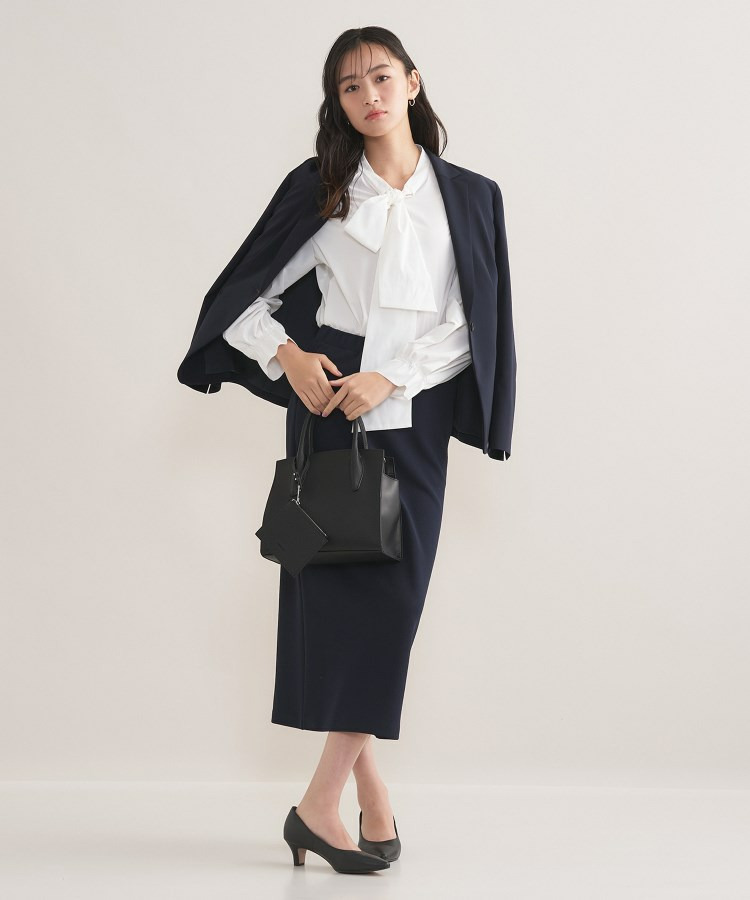 【2点セット/洗える/セレモニー】ツイードジレ&ボウタイブラウス22