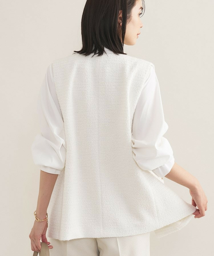 【2点セット/洗える/セレモニー】ツイードジレ&ボウタイブラウス27