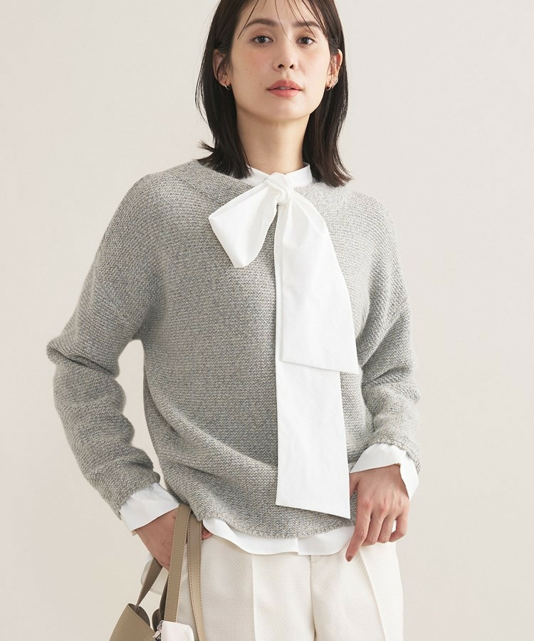 【2点セット/洗える/セレモニー】ツイードジレ&ボウタイブラウス29