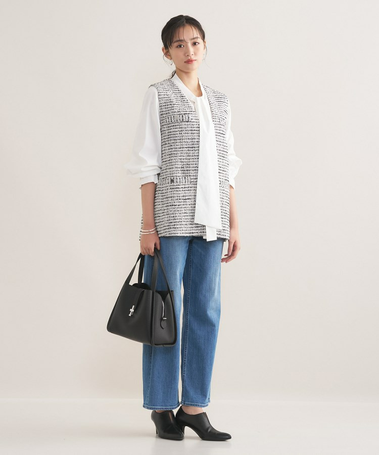 【2点セット/洗える/セレモニー】ツイードジレ&ボウタイブラウス6