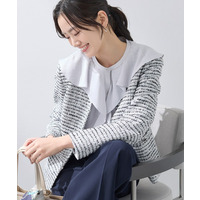 【セレモニー／洗える】ミックスツイードライトジャケット