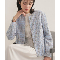 【セレモニー／洗える】ミックスツイードライトジャケット