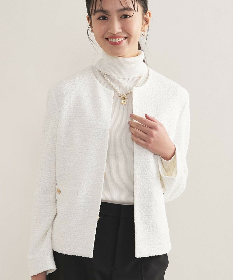 【セレモニー/洗える】ミックスツイードライトジャケット15