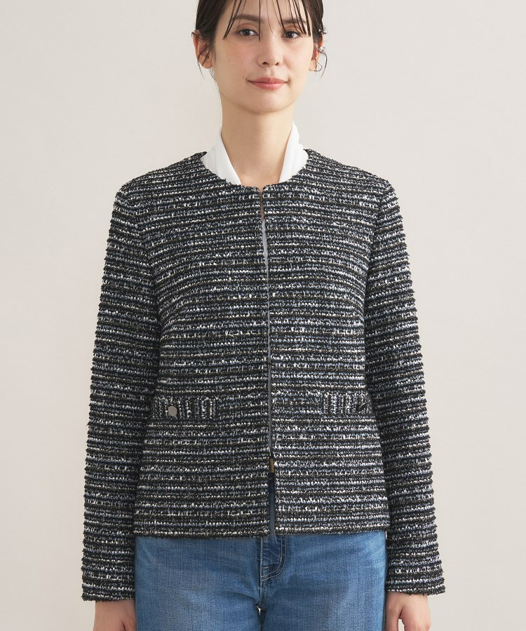 【セレモニー/洗える】ミックスツイードライトジャケット19