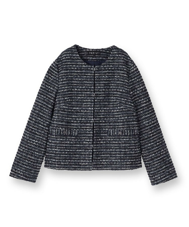 【セレモニー/洗える】ミックスツイードライトジャケット2