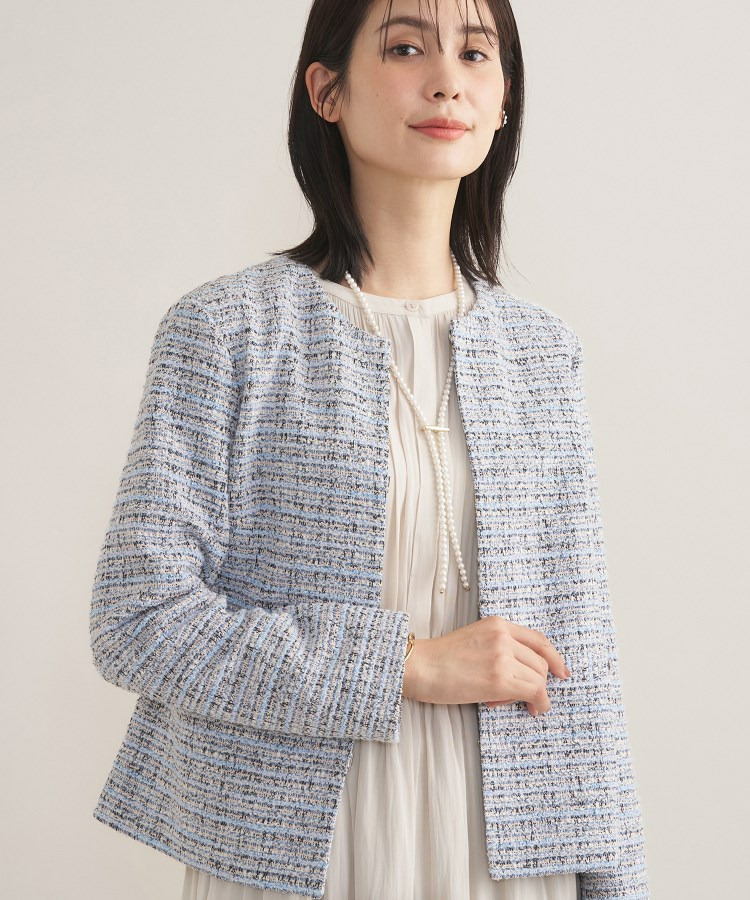 【セレモニー/洗える】ミックスツイードライトジャケット7