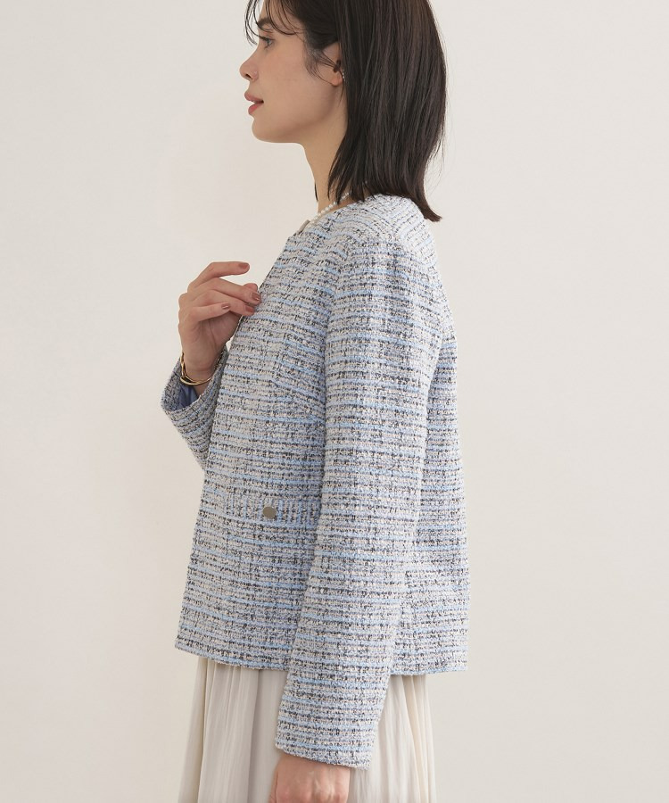 【セレモニー/洗える】ミックスツイードライトジャケット8