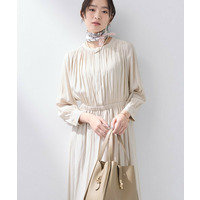 【洗える】ギャザーフレアワンピース