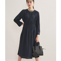 【洗える／セレモニー】ギャザーフレアワンピース