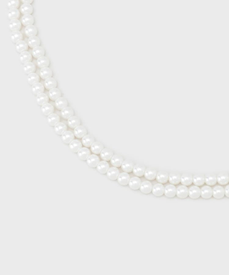【マルチWAY/セレモニー】2連シンプルパール調ネックレス3