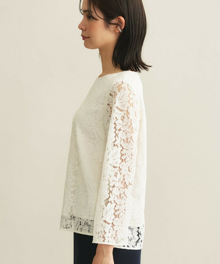 【洗える/セレモニー】フラワーレースブラウス12