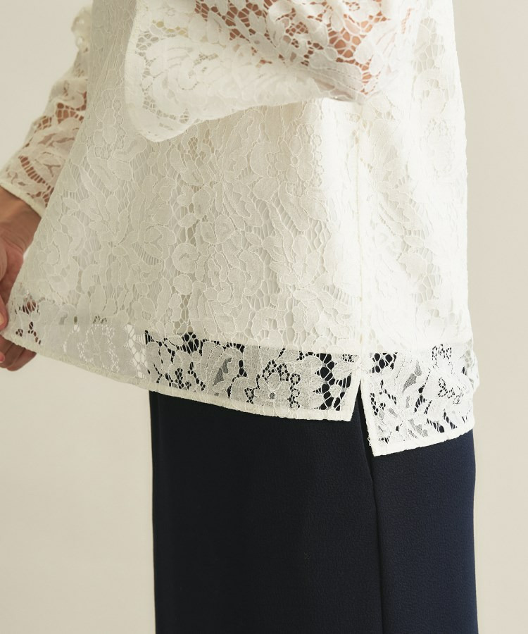 【洗える/セレモニー】フラワーレースブラウス17