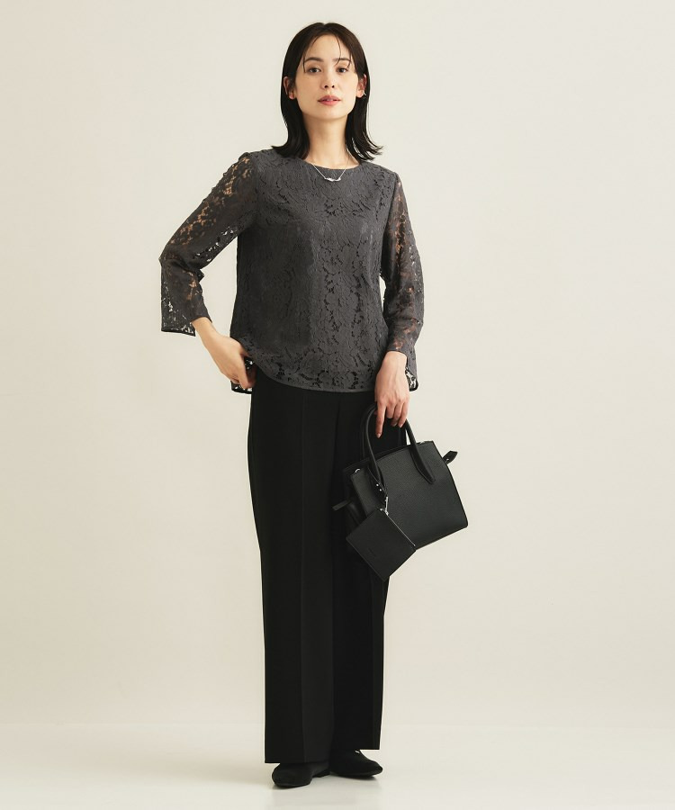 【洗える/セレモニー】フラワーレースブラウス8