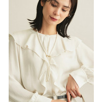 【洗える／セレモニー】ラッフルサテンブラウス