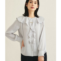 【洗える／セレモニー】ラッフルサテンブラウス