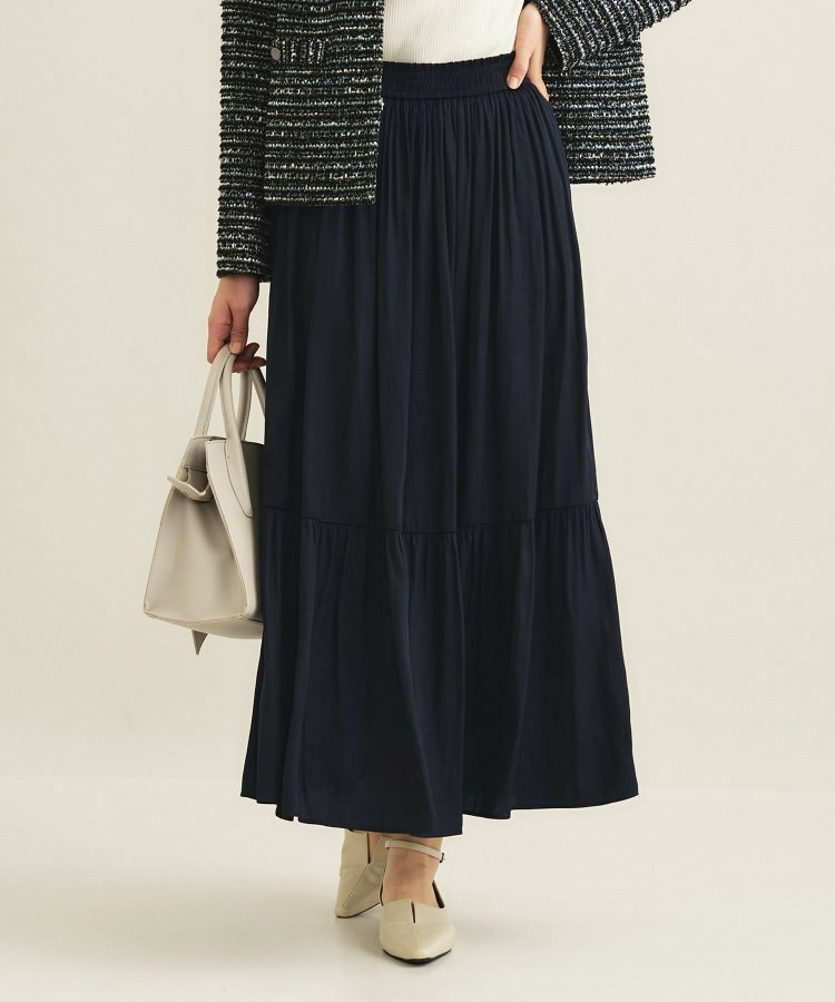 【洗える/丈調整可能】ギャザーフレアスカート11