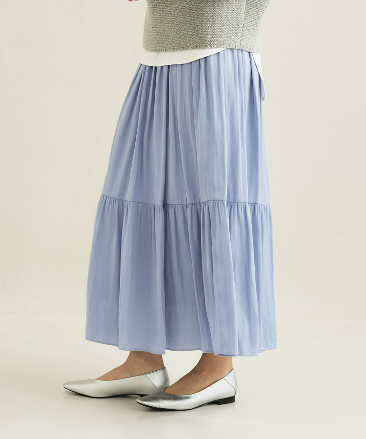 【洗える/丈調整可能】ギャザーフレアスカート7