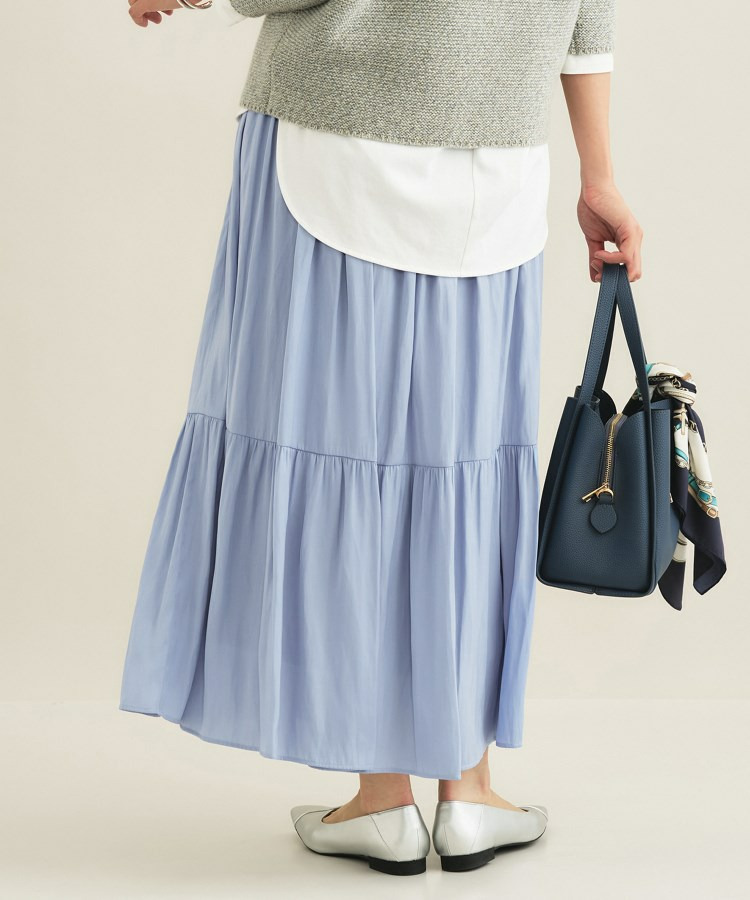 【洗える/丈調整可能】ギャザーフレアスカート8