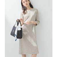 【軽量／セレモニー／SETUP可能】ストレッチツイードAラインワンピース