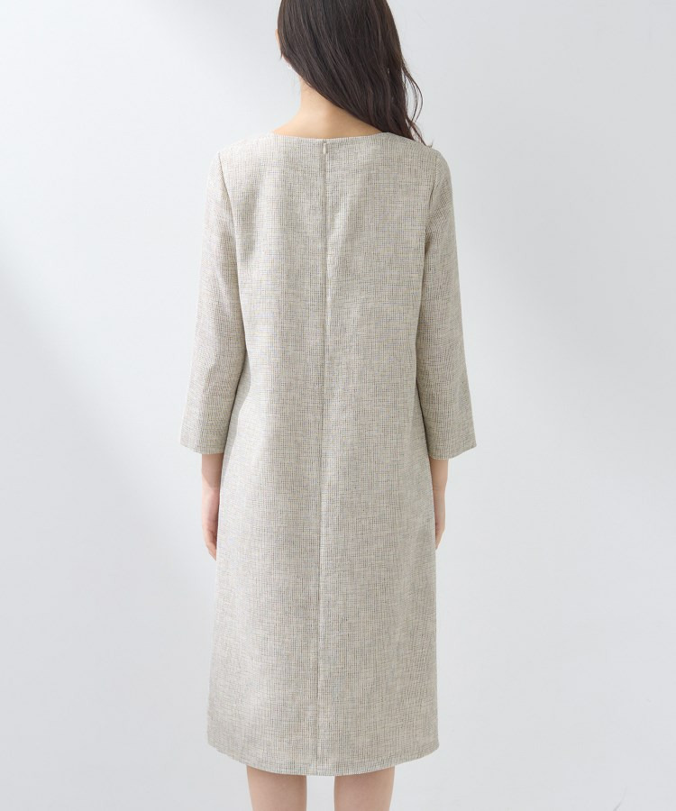 【軽量/セレモニー/SETUP可能】ストレッチツイードAラインワンピース17