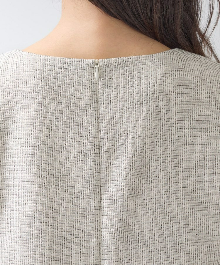 【軽量/セレモニー/SETUP可能】ストレッチツイードAラインワンピース19