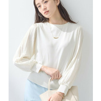 【洗える／華やか】袖プリーツニット