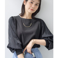 【洗える／華やか】袖プリーツニット