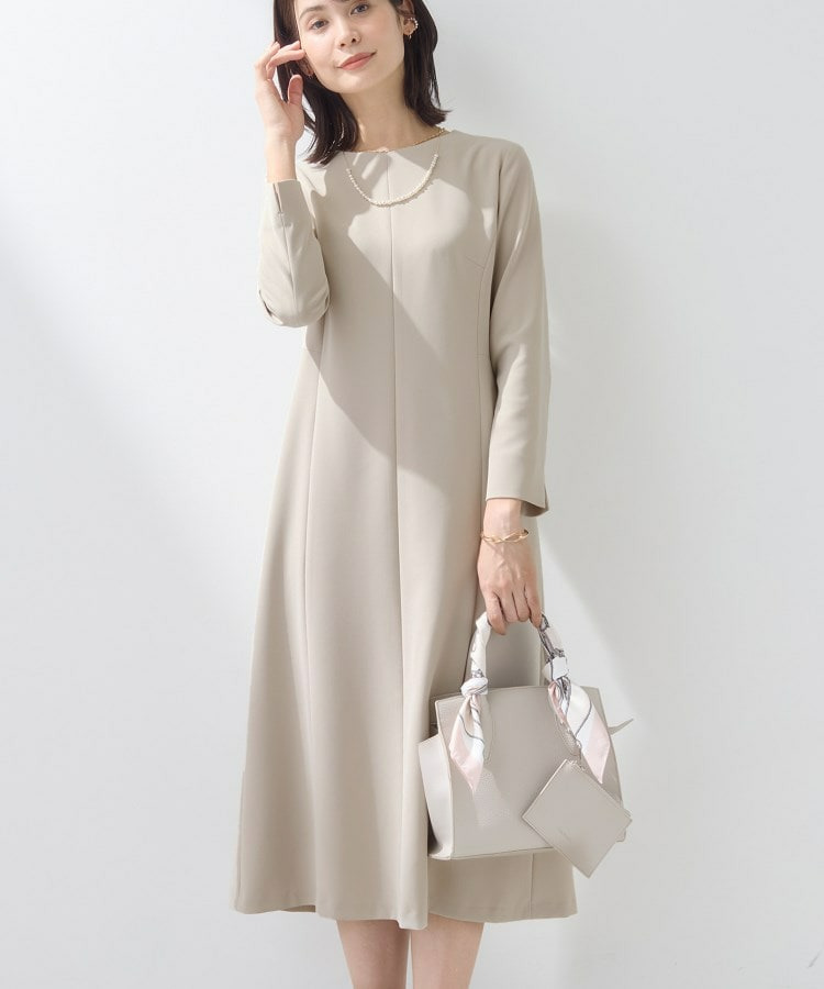 【上品光沢／セレモニー／SETUP可能】スタイルUPワンピース