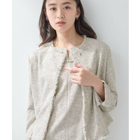 【軽量／セレモニー／SETUP可能】ストレッチツイードジャケット