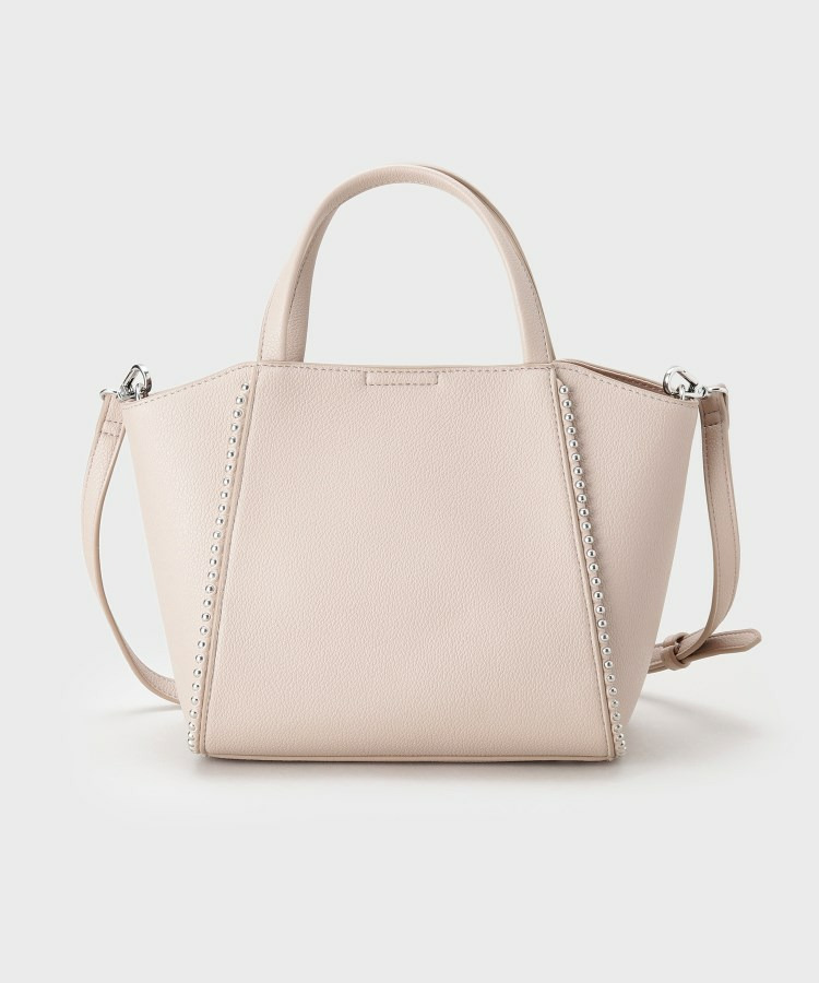 【ミドルサイズ/合皮/ショルダー付】スタッズ風メタルバッグ10